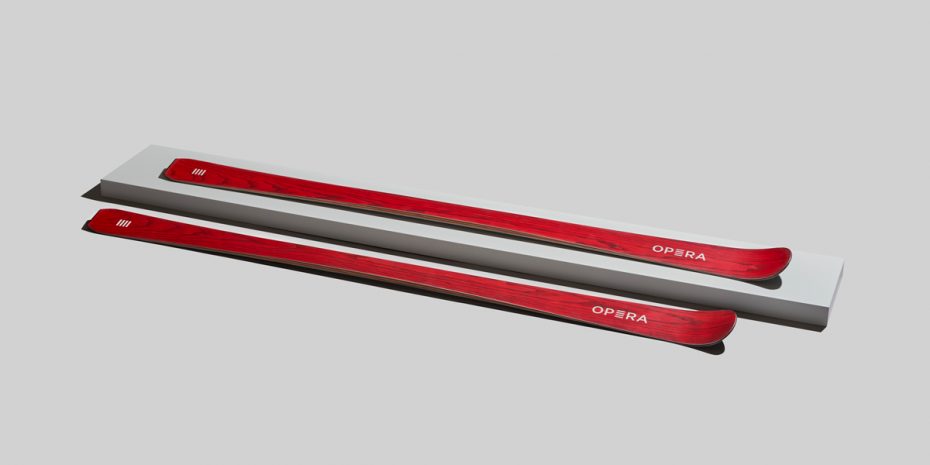 sci da pista in legno rosso | art65 | OperaSkis
