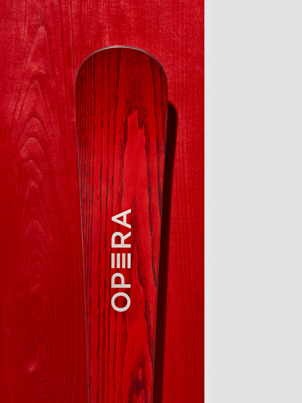 sci da pista in legno rosso | art65 | OperaSkis