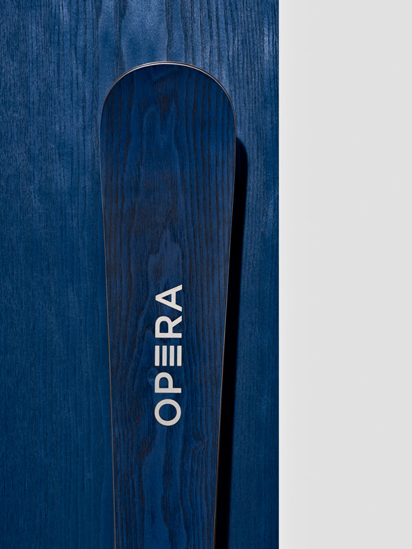Operaskis natural wood finish | blue wood