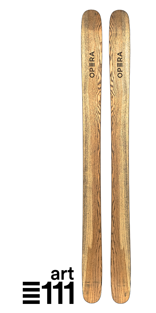 Powder freestyle skis in natural wood | Art 111 | OPERA Skis