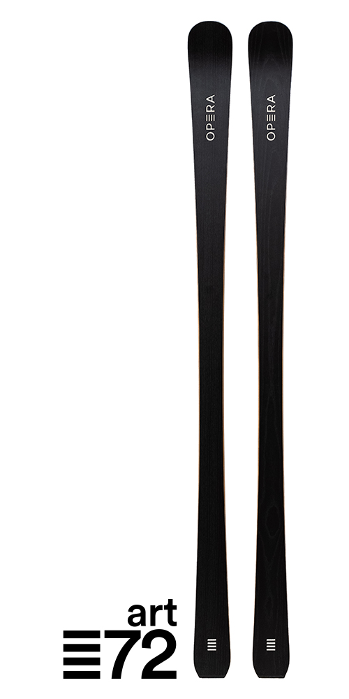 alpine skis in black wood | art 72 | OperaSkis