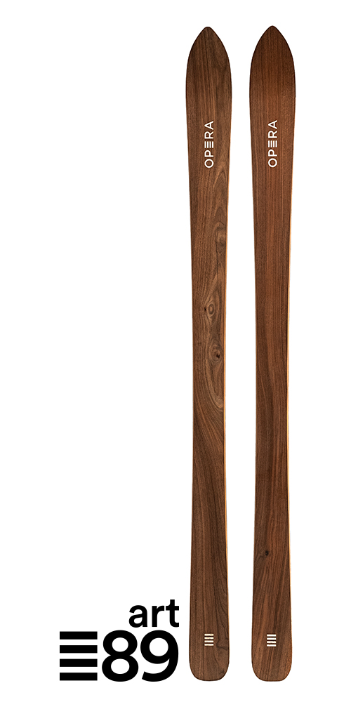 Skis with vintage tip in walnut wood | Art 89 | OPERA Skis