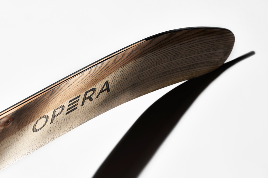 Nose of an hadcrafted wooden ski by OPERA Skis﻿
