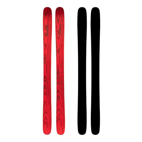 Powder freestyle skis in red wood | Art 111 | OPERA Skis