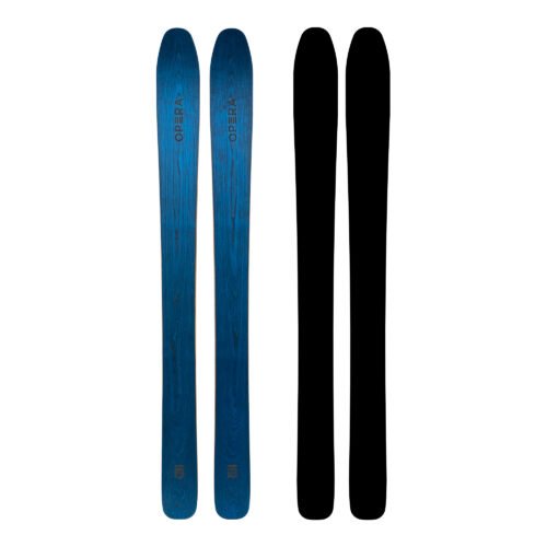 powder skis in natural blue wood | Art 135 | OPERA Skis