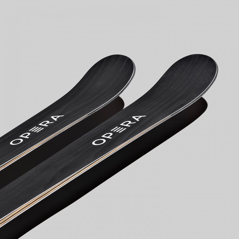 alpine skis in black wood | art 72 | OperaSkis