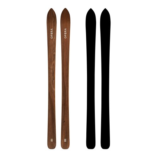 Skis with vintage tip in walnut wood | Art 89 | OPERA Skis