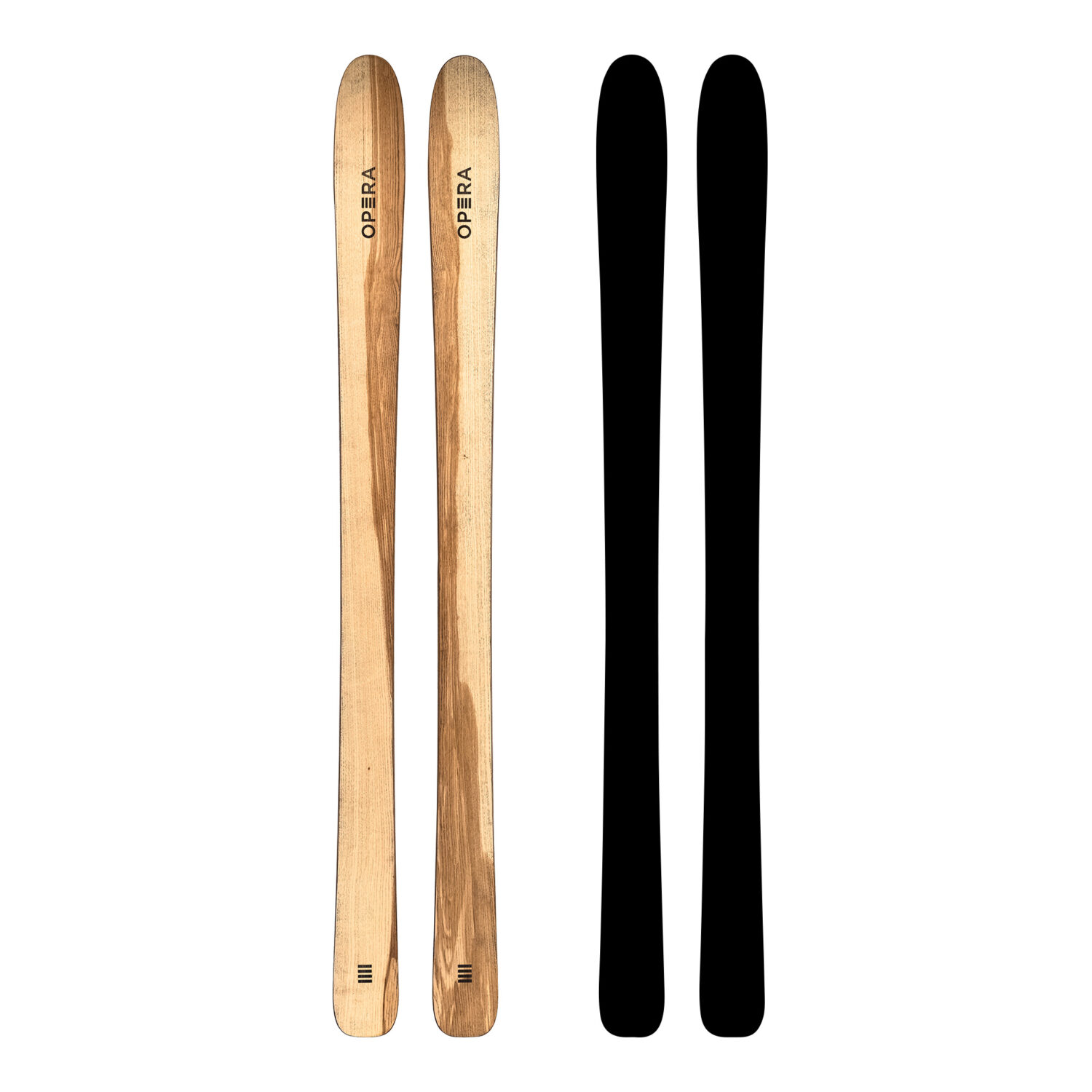 All mountain freeride ski in natural wood | Art96 | OperaSkis