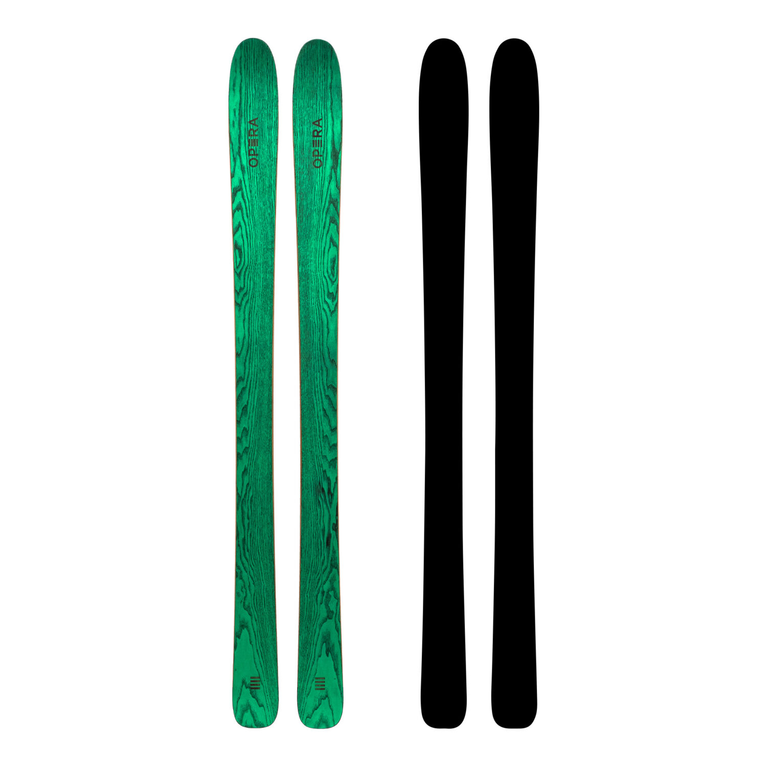 All mountain freeride ski in green wood | Art96 | OperaSkis